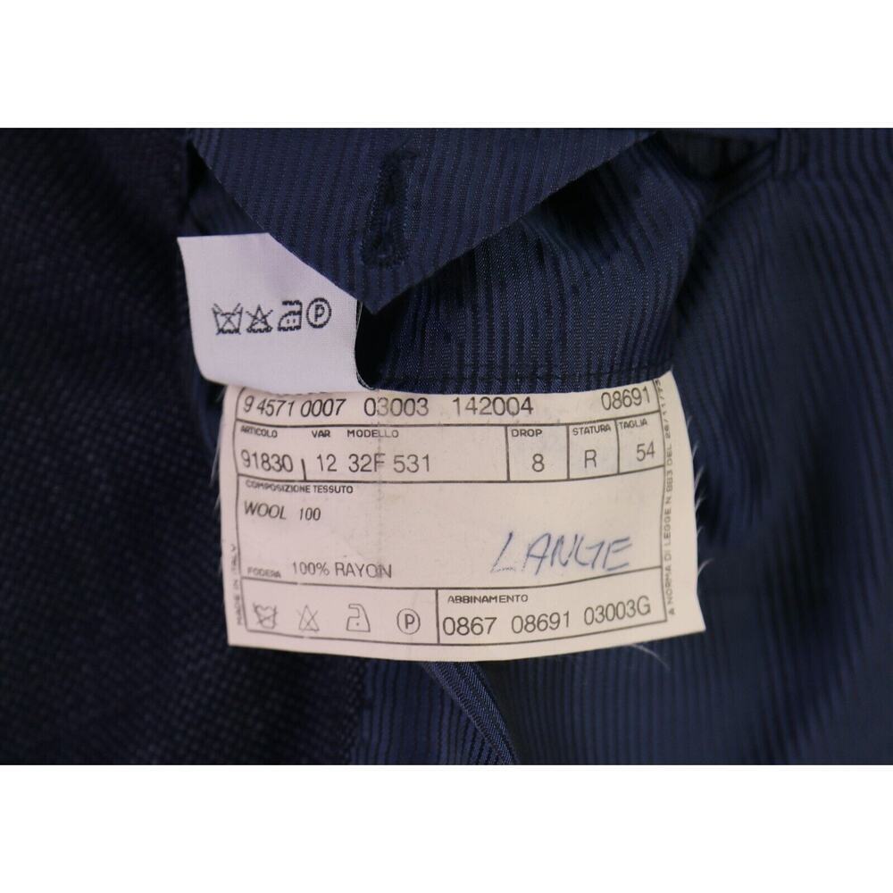 Pal Zileri Navy Blue Knit Woven Wool 3-Btn Sportcoat Blazer 44L - Picture 8 of 9